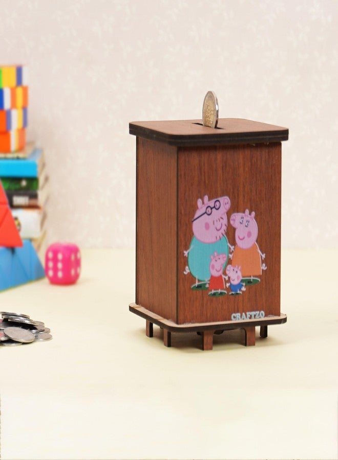 Craftzo Premium Wooden Money Bank | Coin Bank | Money Box - Gift Items for Kids - Image 3
